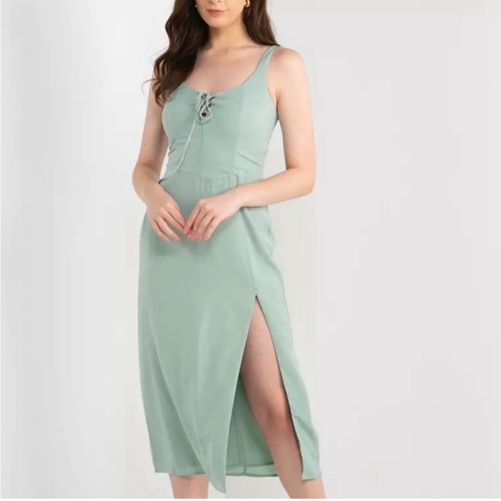Abercrombie & Fitch Cinch-Front Midi Dress (NWT)